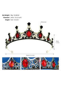 Diadema de Noche con Cristales Verdes y Negros, Digna de una Reina