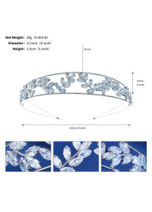 serre-tête étincelant design motifs floraux rehaussé de cristaux taillés