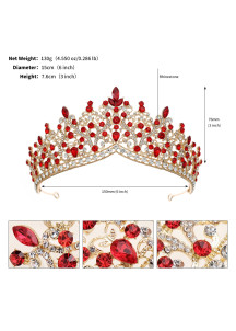 Diadema de Noche: Diseño Barroco con Cristales Azules