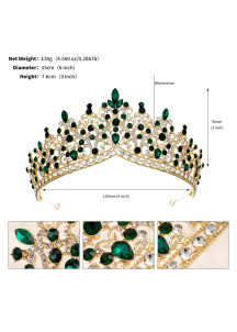 Diadema de Noche: Diseño Barroco con Cristales Azules