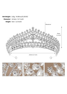 Evening Tiara: Royal Design with Sparkling Green Strass