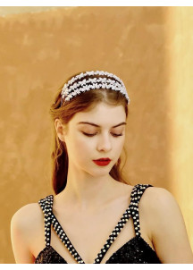 Bridal Headband with Sparkling Crystal Butterflies