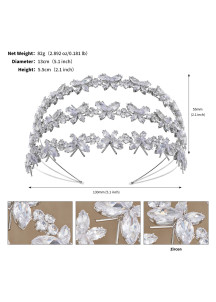 Diadema de Novia con Mariposas de Cristal Centelleantes