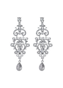 boucles d'oreilles pour soirée pas cher rehaussés de strass