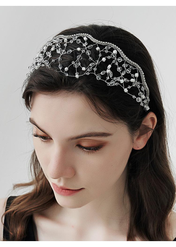 Gala Evening Headband Adorned with Pearls