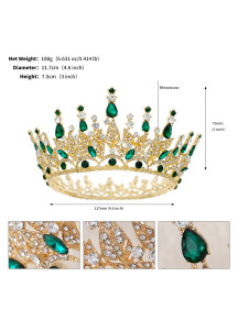 somptueuse couronne à motifs foisonnants de strass précieux