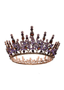 Majestic Crown with Lush Strass Motifs