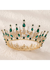 somptueuse couronne à motifs foisonnants de strass précieux