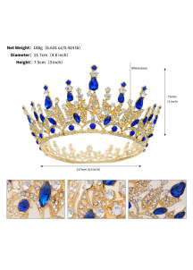 Majestic Crown with Lush Strass Motifs