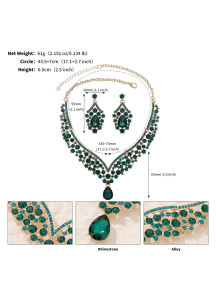 Conjunto de Joyas de Piedras Verdes Reales