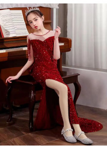 Red Mermaid Bridesmaid Dress