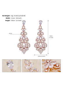 Bridal Earrings with Sparkling Crystals