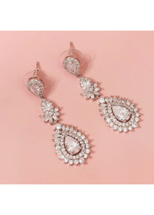 boucles d'oreilles pour soirée de gala à strass étincelants