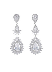 Gala Evening Earrings with Sparkling Strass