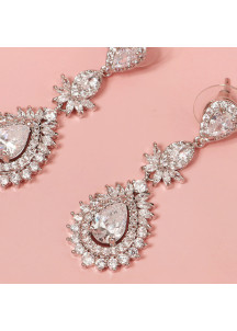 Gala Evening Earrings with Sparkling Strass