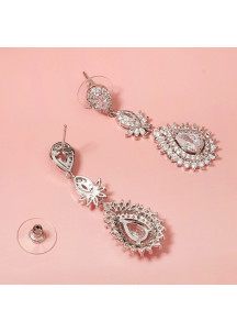 Gala Evening Earrings with Sparkling Strass