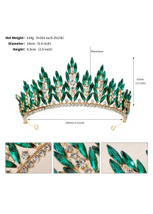 parure étincelante pour mariée design audacieux (diadème + collier + boucles d'oreilles)