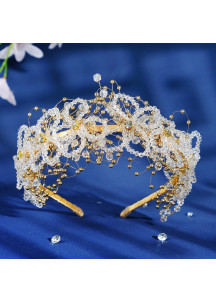 Chic Bridal Headband with Floral Design and Sparkling Pearls