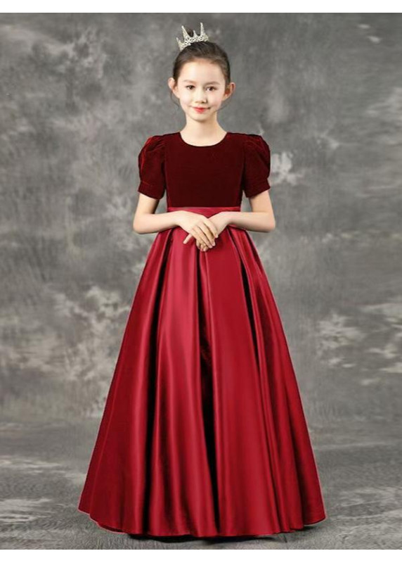 Child's Procession Dress in Black Satin and Velvet