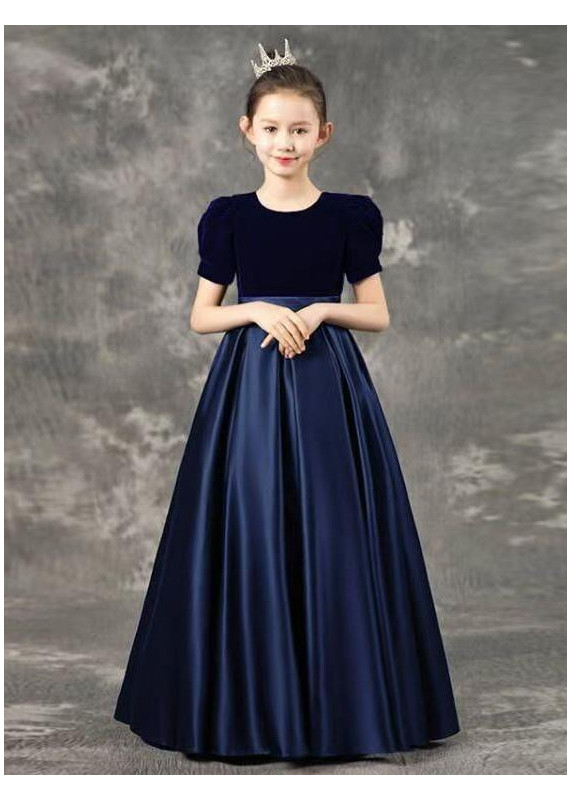 Child's Procession Dress in Black Satin and Velvet