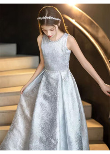 Silver Child's Procession Dress, Simple yet Sophisticated